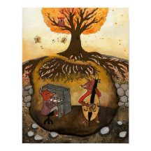 Fox Jam - Duas Raposas Reproduzindo Música