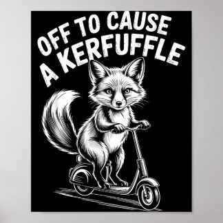 Poster Fox off to cause a kerfuffle cottagecore chaos