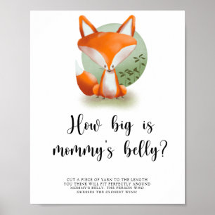 Poster Fox - Qual é o tamanho do jogo da barriga de mamãe