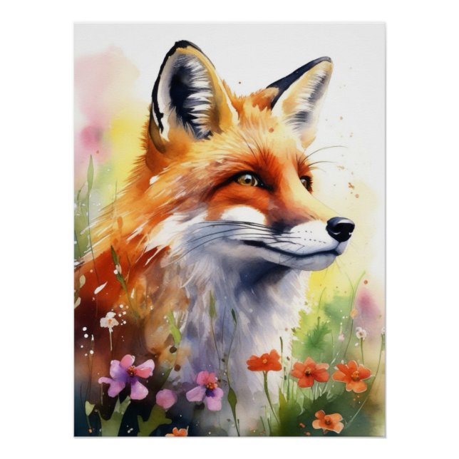 Pôster Fox Retrato Adorável (Frente)