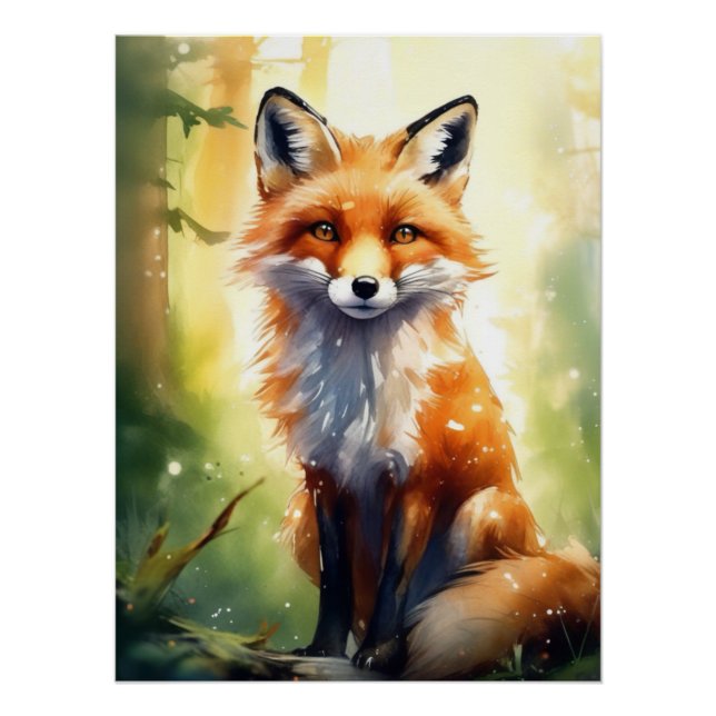 Pôster Fox Retrato Adorável (Frente)