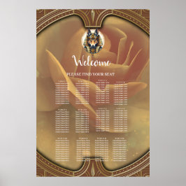 Poster Fox Retrato de Steampunk Anubis