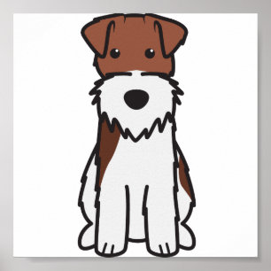 Pôster Fox Terrier Dog Cartoon
