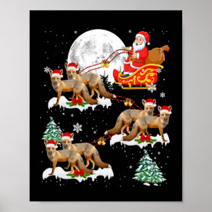 Poster Fox Tree Christmas Sweet Amante de os animais de N