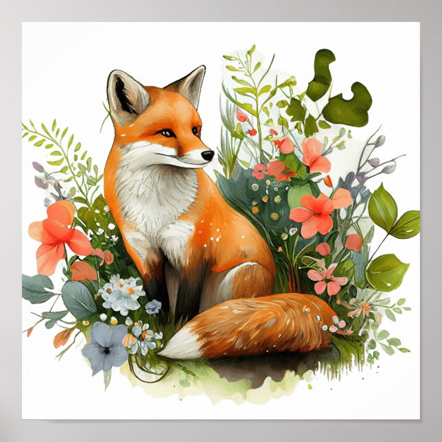 Poster FOX Watercolor (Frente)