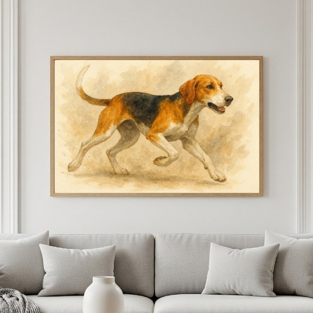 Poster Foxhound Watercolor Art (Criador carregado)