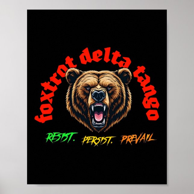 Poster Foxtrot Delta Tango - Rua De Tipografia Gótica (Frente)