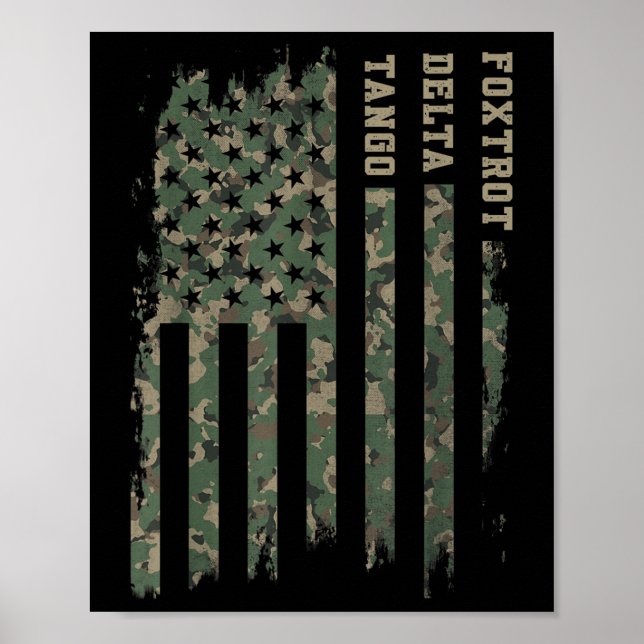 Poster Foxtrots Delta Tangos Funny Nato Phonetic (Frente)