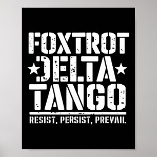 Poster Foxtrots Deltas Tangos Engraçado Resistência Urso 