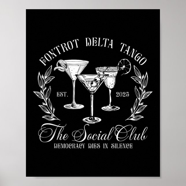Poster Foxtrots Deltas Tangos O Clube Social (Frente)