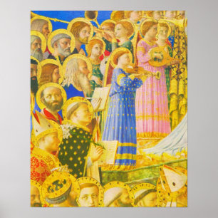 Pôster Fra Angelico, coro dos santos e dos anjos