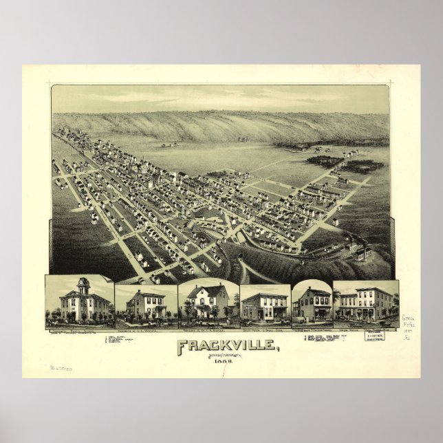 Poster Frackville, Pensilvânia (1889) (Frente)