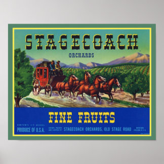 Poster Frações finas de Stagecoach, de 1940