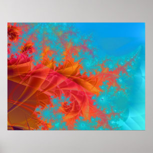 Pôster Fractal Abstrato 1