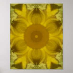 Poster Fractal amarelo-sol