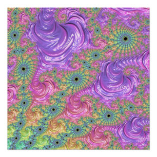 Pôster Fractal arco-íris