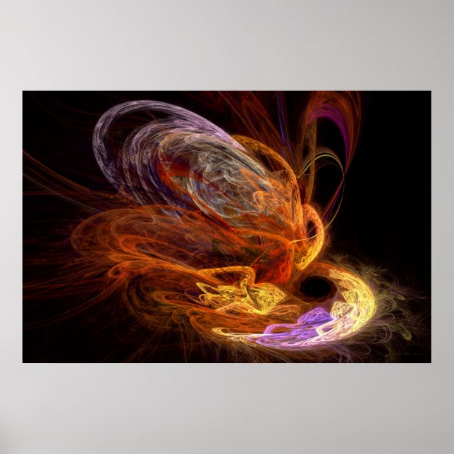 Pôster Fractal - Ascensão da Fênix (Frente)