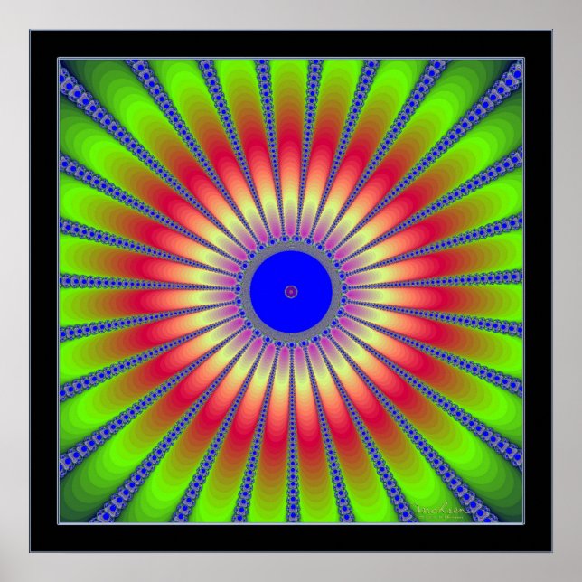 Pôster Fractal brilhante (Frente)