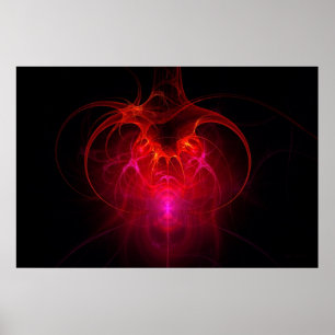 Pôster Fractal - ciência - a rede neural