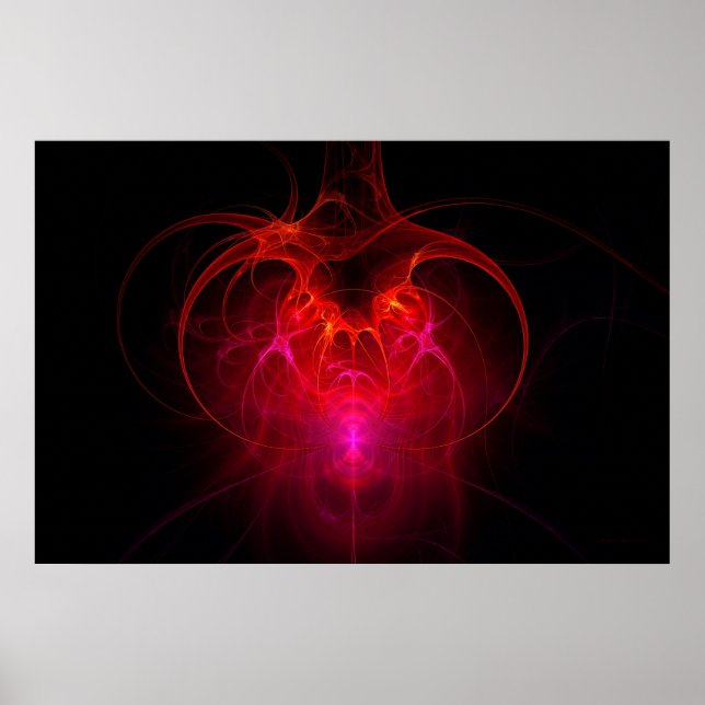 Pôster Fractal - Ciência - A rede neural (Frente)