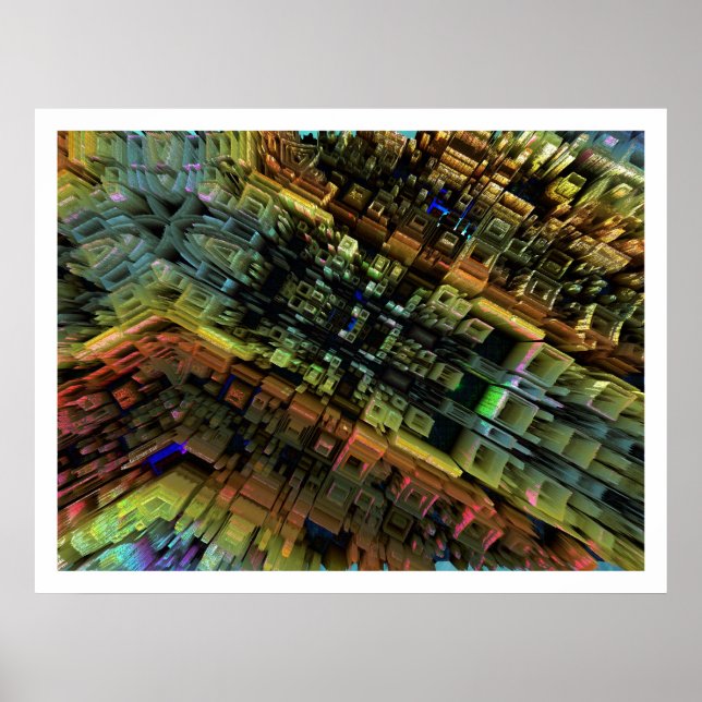 Poster Fractal City (Frente)
