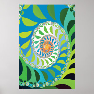 Poster Fractal da colônia da abelha