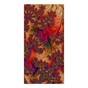 Pôster Fractal de Abstrato de Ramificação Brilhante Tripp