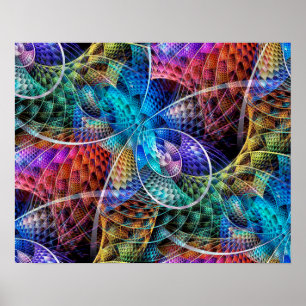 Pôster Fractal de apófise abstrato X