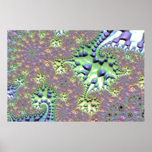 Poster Fractal de arco-íris brilhante