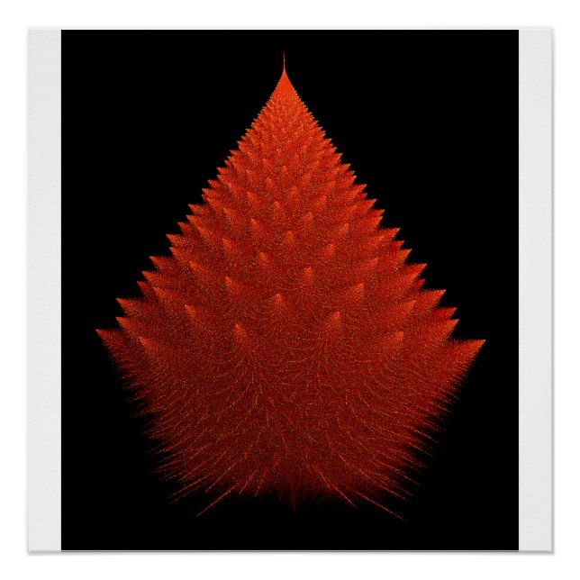 Pôster Fractal De "Árvore" Vermelha Espimentada Com Spike (Frente)