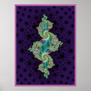 Poster Fractal de Julia Decorativo