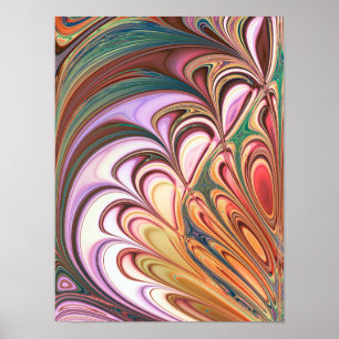 Poster Fractal de Pena Pastel