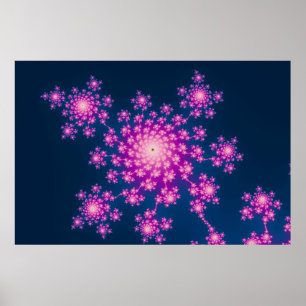 Poster Fractal do feliz ano novo