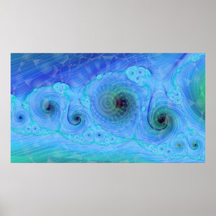 Pôster Fractal ideal de Geo do oceano