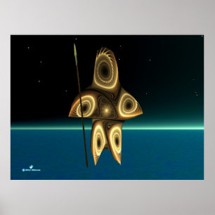 Pôster Fractal Inuit Hunter