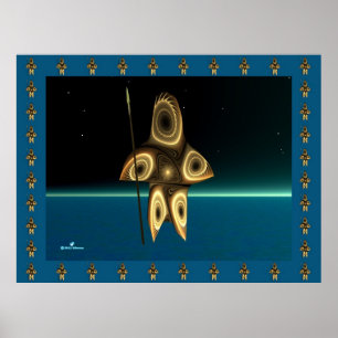 Pôster Fractal Inuit Hunter