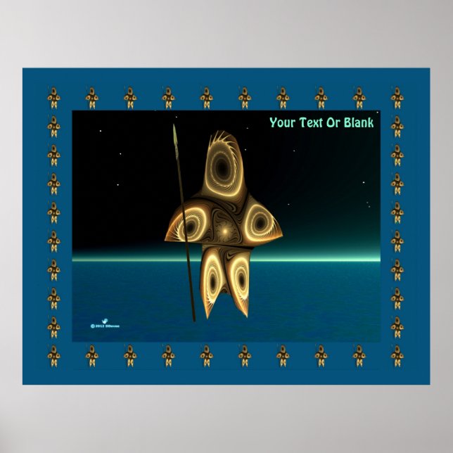 Poster Fractal Inuit Hunter (Frente)