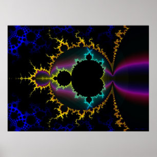 Poster Fractal Mandelbrot Electric Night