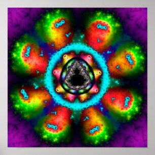 Poster Fractal Mandelbrot Psikedélico