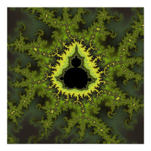 Pôster Fractal Mandelbrot Verde