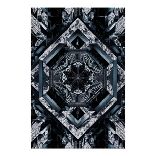 Pôster Fractal moderno: Nexo Multi-Planar HD-76