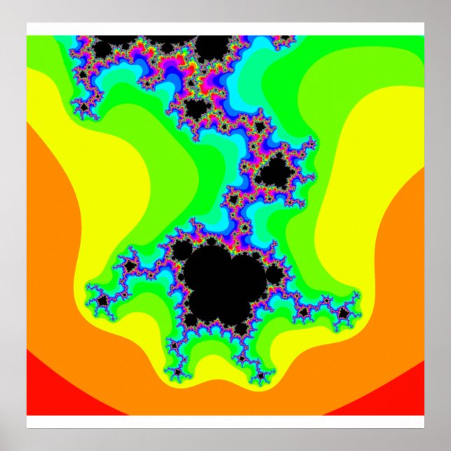 Poster Fractal Psicodélico (Frente)