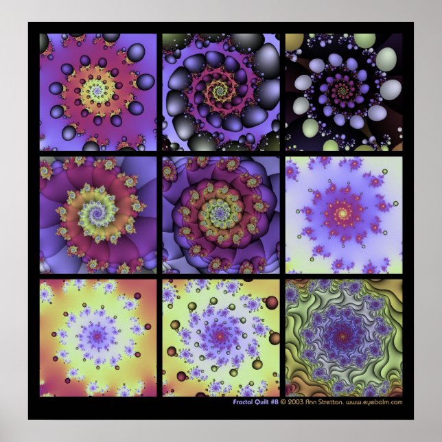 Pôster Fractal Quilt #8 (Frente)