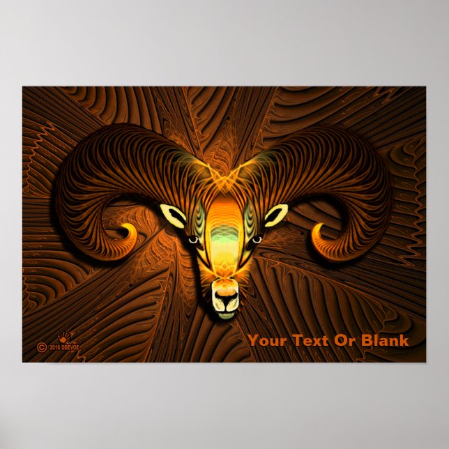Poster Fractal Ram Head (Frente)