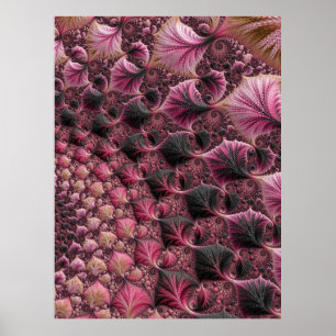 Pôster Fractal Rosa