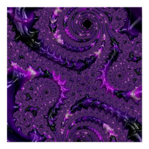 Pôster Fractal Roxo