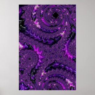 Poster Fractal Roxo