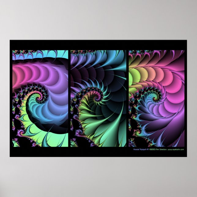 Pôster Fractal Triptych #1 (Frente)