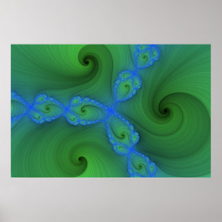 Poster Fractal Verde