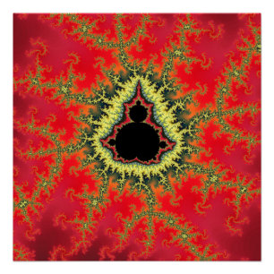 Pôster Fractal Vermelho de Mandelbrot